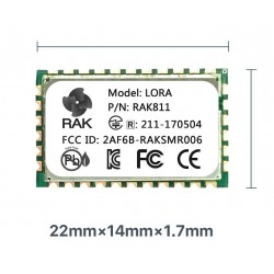 RAK811 868MHz/ 915MHz LoRa module integrates SX1276 and stm32L with TELEC CE FCC KCC certification
