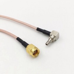 DWM-SMA Male to CRC9 right male 50ohm RG316 extension jumper cable
