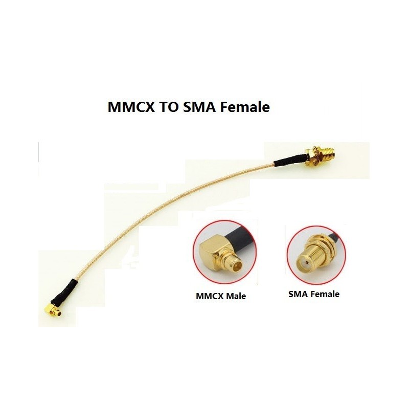DWM-MMCX male to SMA Female with RG178 extension jumper cable