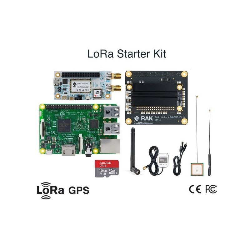 DWM-RAK2245 Pi HAT Raspberry Pi 3B Lora Tracker start kit