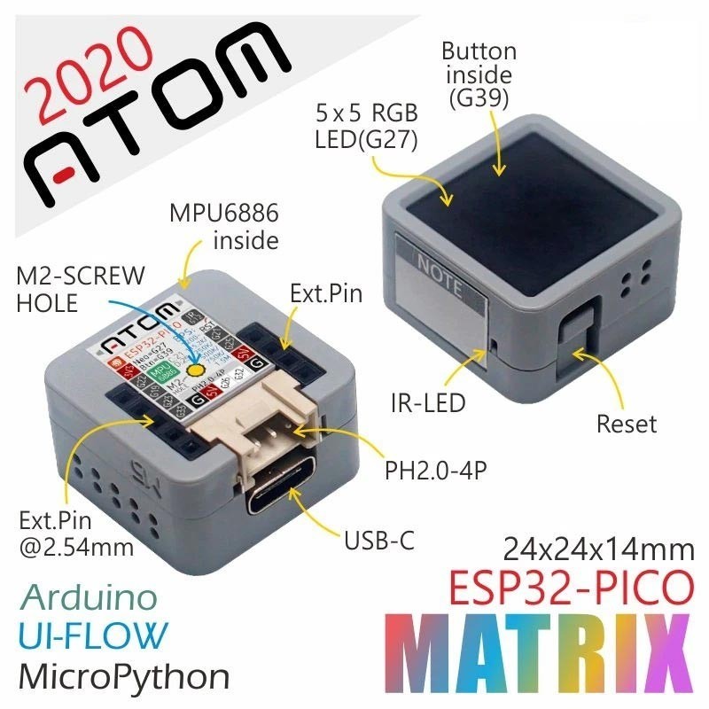 M5Stack ATOM Matrix ESP32 Development Kit