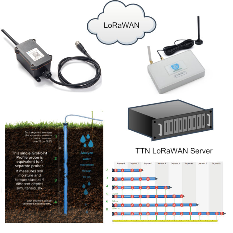 GroPoint Air - LoRaWAN Multi Segment Soil Sensor Converter