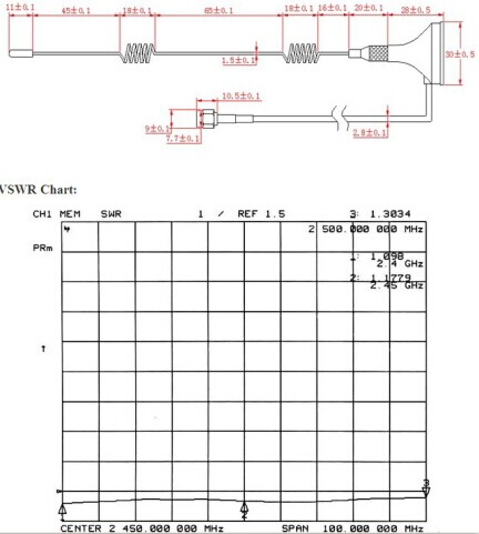 DWM2400-XP1M-2.4GHz-Sucker-Antenna-size